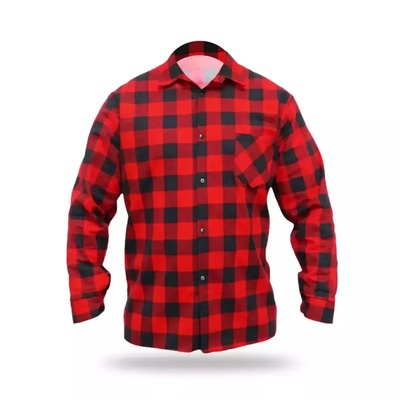 Flanel ing piros, méret XXL, 100% pamut